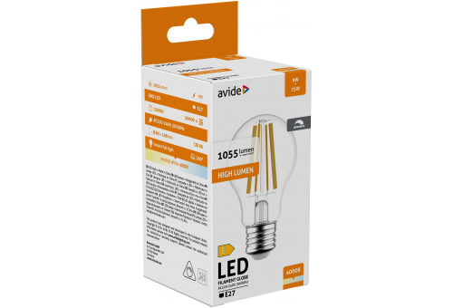 LED Filament Globo 9W Com controlo da intensidade de luz E27 NW