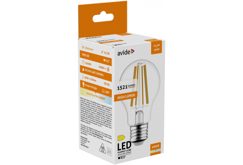 LED Filament Globo 10.5W E27 A70 NW High Lumen