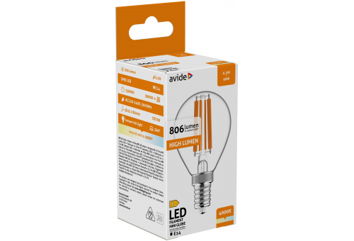 LED Filament Mini Globo 6.5W E14 NW High Lumen