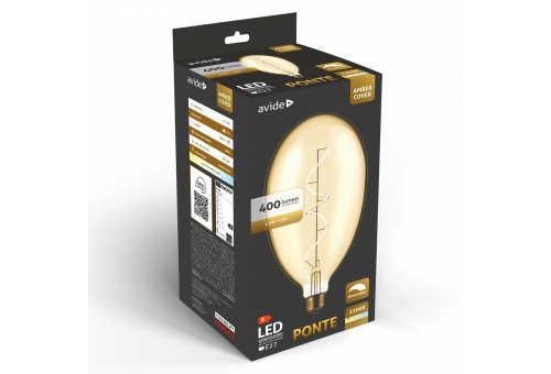 Avide LED Jumbo Filament Ponte Amber 4.5W E27 2200K Fényerőszabályzós