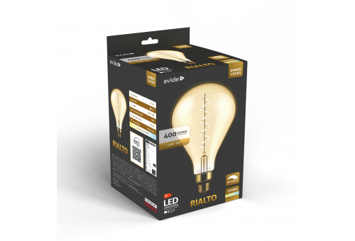 Avide LED Jumbo Filament Rialto Amber 4.5W E27 2200K Fényerőszabályzós