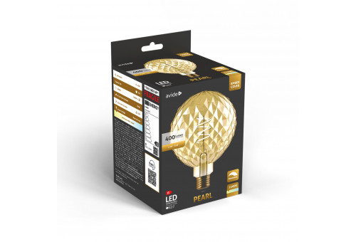 Avide LED Jumbo Filament Pearl Amber 4.9W E27 2200K Fényerőszabályzós
