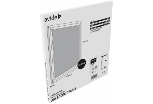 Avide LED Panel 600x600mm 24W WW 3000K 160lm/W Industrial Range Backlit