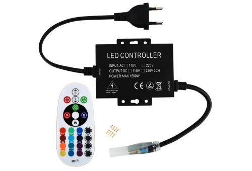 Fita LED 220V RGB RF Telecomando e controlo max. 100m Para a fita LED