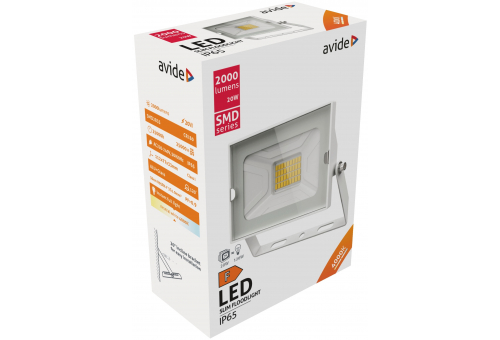LED Refletor Slim SMD 20W NW Branco