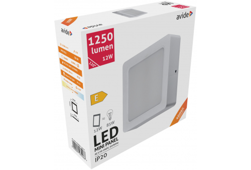 LED Pode ser montado na parede Quadrado Luz de teto Plástico 12W NW