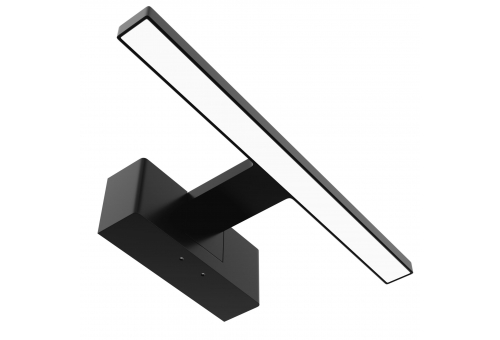 LED Mirror Lamp with Mounting Box Square Black Plastic 300mm NW 4000K 5W IP44