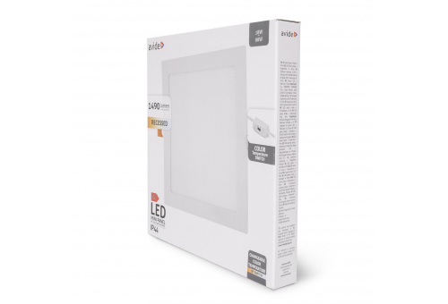 Avide LED Beépíthető Négyzetes Mennyezeti Lámpa ALU 18W CCT IP44/IP20