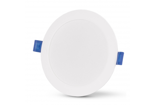 LED Ceiling Lamp Recessed Panel Round Plastic 9W WW