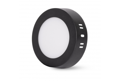 Avide LED Falra Szerelhető Kerek Mennyezeti Lámpa ALU 6W CCT IP44/IP20 Fekete