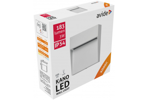 Lâmpada de escada exterior Kano LED 3W NW IP54 10.5cm