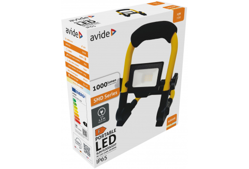 LED Frosted Flood Light Slim SMD 10W with Stand 1.5m NW 4000K